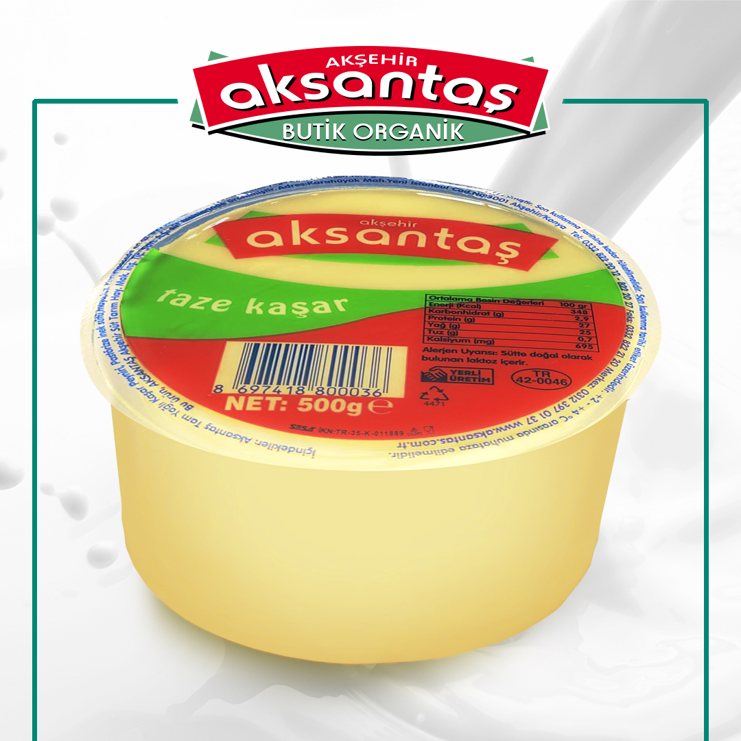 TAM YAĞLI KAŞAR PEYNİRİ 500 GR